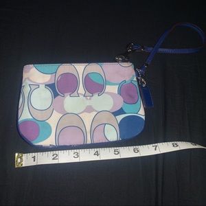 Multi-color Coach wristlet